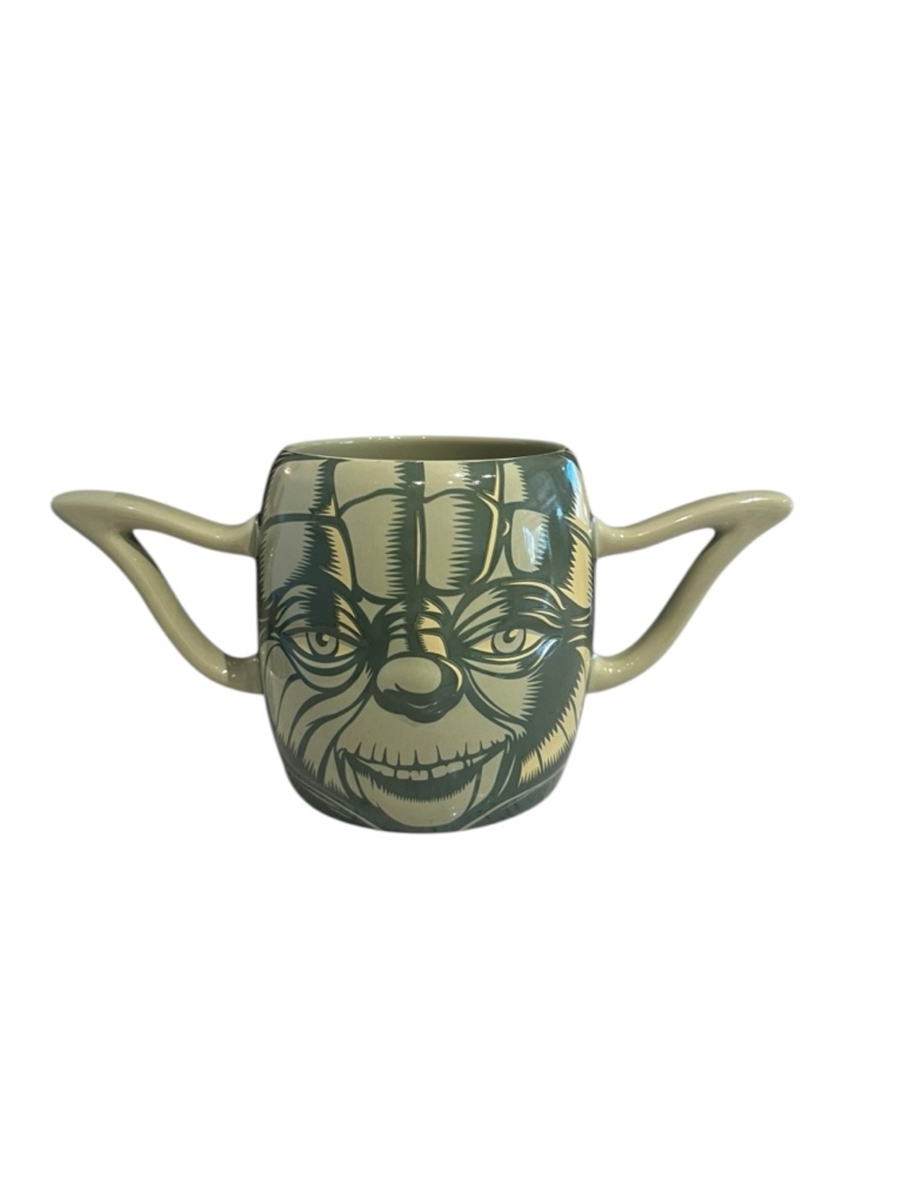 Disney‎ Parks Star Wars Yoda 3D Large Face Handle Ears Ceramic Mug